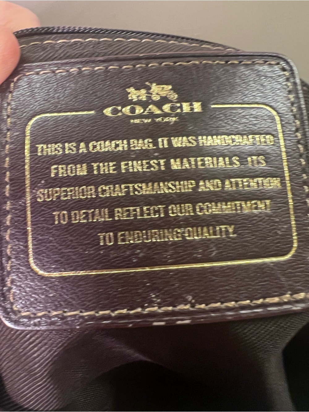 Coach Brown Signature Tote Shoulder Bag - Picture 10 of 12